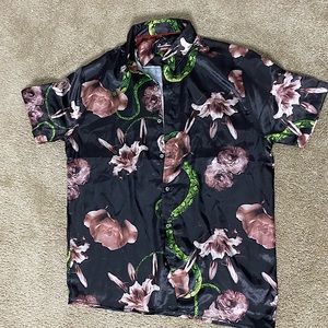Black button down